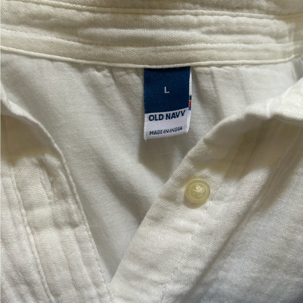 Old Navy Cream Button-Up Shirt